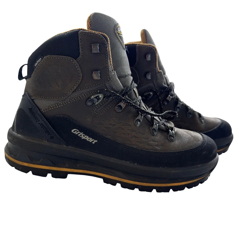 Grisport Mens Hiking Boots Brown Leather Gritex Vibram Support System EU 44
